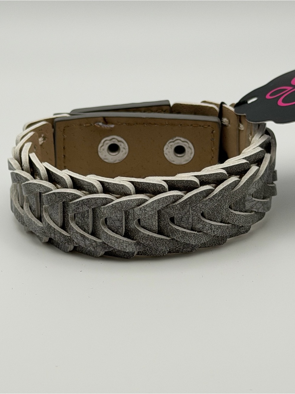 NWT paparazzi Western Nomad Silver Urban Faux Leather Cuff Bracelet Boho